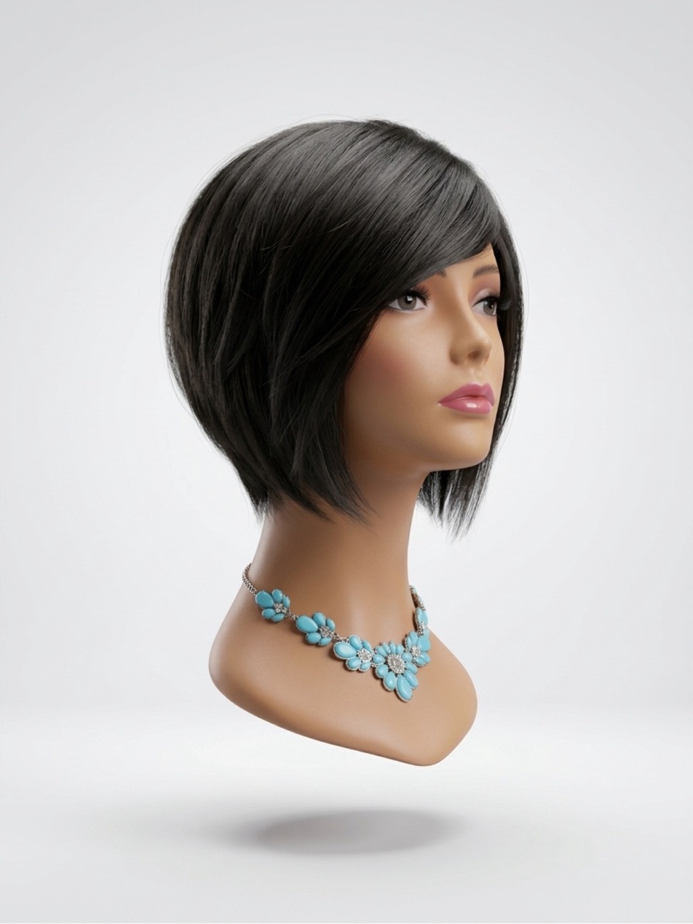 Sleek Short Black Women’s Wig - Black